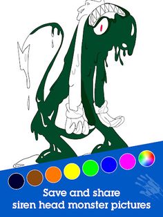 Siren Monster Horror Coloring  - Screenshot 4