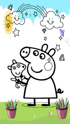Pig coloring pepp game - Screenshot 3