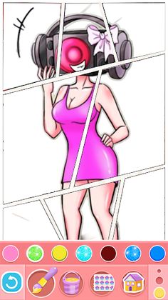 Speaker woman Toilet Coloring - Screenshot 3