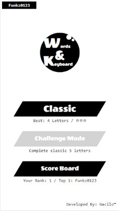 Words and Keyboard - Screenshot 1