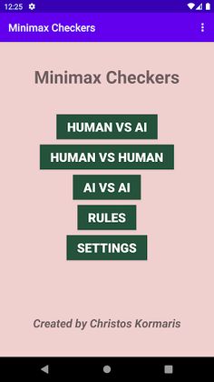 Minimax Checkers - Screenshot 2