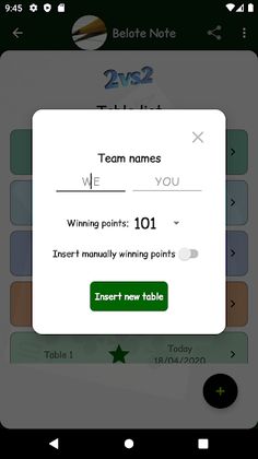 Belote Note - Screenshot 3