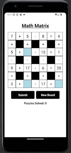 Math Matrix 1 - Screenshot 1