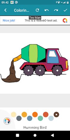 Coloring concrete mixer truck - Screenshot 1