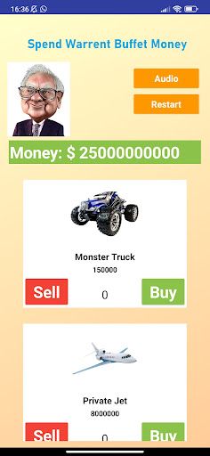 Spend Warren Buffet Money - Screenshot 2