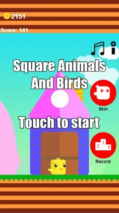Square Animals And Birds Flyin - Screenshot 1