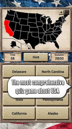 USA Geography - Quiz Game - Screenshot 1