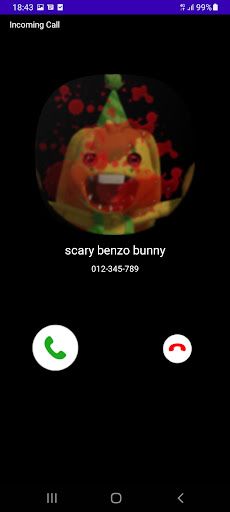 fake call bunzo  bunny prank - Screenshot 1