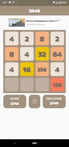 2048 Popular Math Puzzle Game - Screenshot 4
