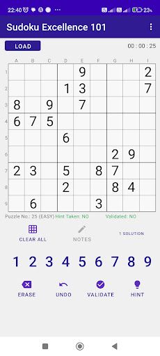 Sudoku Excellence 101 - Screenshot 1