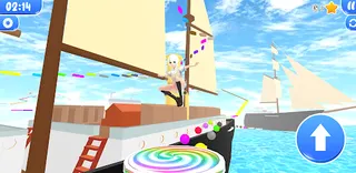 Cute girl parkour obby on ship - Screenshot 3