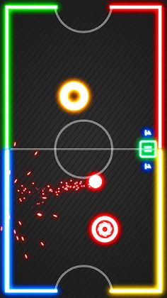 Air Hockey Glow: 2 Players - Screenshot 1