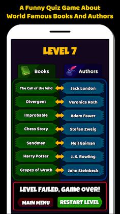 Books And Authors Quiz Game - Screenshot 4
