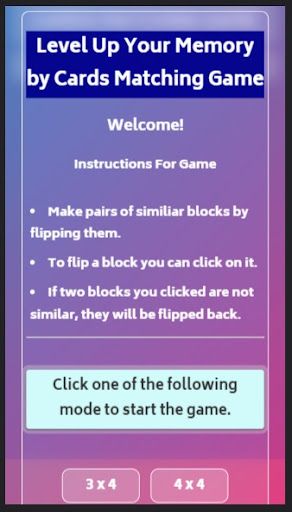 Level Up Memory Cards Matching - Screenshot 3