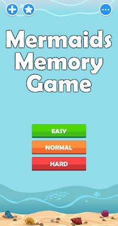 Mermaid Memory Game for Kids - Screenshot 1