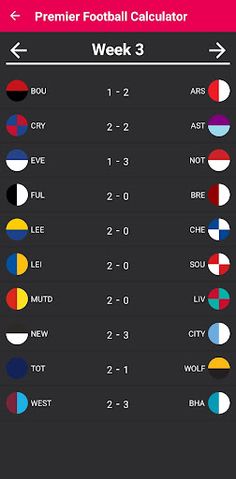 Premier Football Calculator 23 - Screenshot 4
