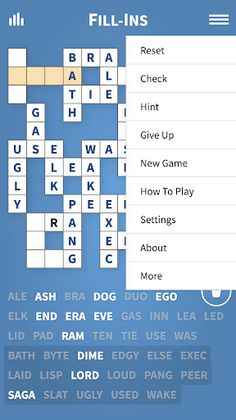 Fill-Ins · Word Fit Puzzles - Screenshot 2