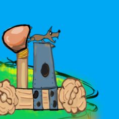 Help the wolf to hunt chickens - Screenshot 1