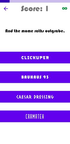 Font Quiz - Screenshot 1