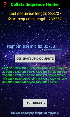 Collatz Sequence Hunter (3n+1) - Screenshot 3