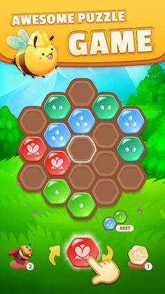 Bee Merge - Honey Hex Puzzle - Screenshot 1