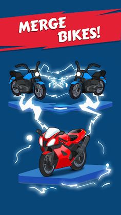 Merge Bike game Idle Tycoon - Screenshot 1