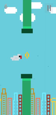 flappy white bird - Screenshot 2