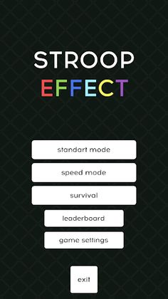 Stroop effect - Screenshot 1