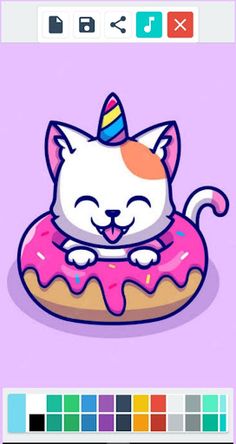 Cat Unicorn Coloring Book - Screenshot 4