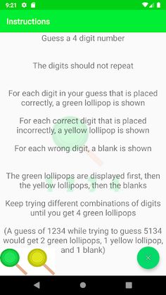 Green Lollipops - Guess Number - Screenshot 2