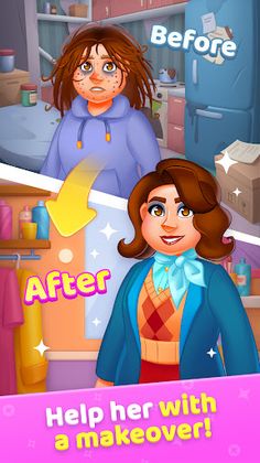Merge Makeover: makeup games - Screenshot 1