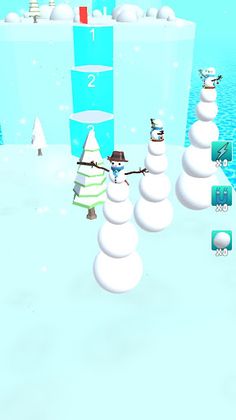 Snowman Race - Screenshot 2