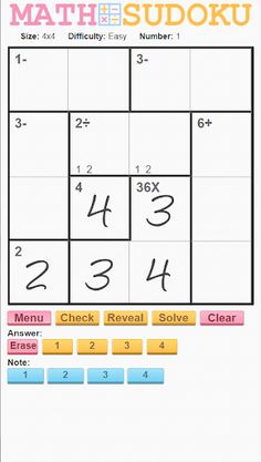 Math Sudoku - Screenshot 3
