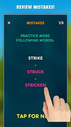 Irregular Verbs Test PRO - Screenshot 4