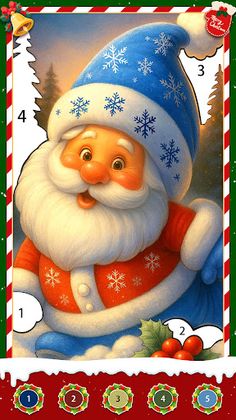 Christmas Santa Coloring Games - Screenshot 1