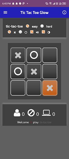 Tic Tac Toe Glow : 1 player XO - Screenshot 2
