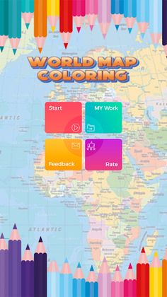 World Map : Coloring - Screenshot 1