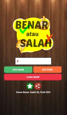Game Benar Salah Tebak Tebakan - Screenshot 1