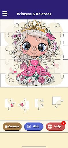 Princess & Unicorns Puzzle - Screenshot 3