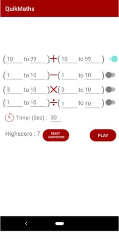 QuikMaths - Screenshot 2