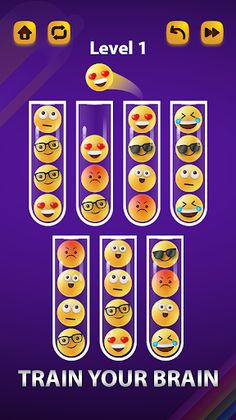 Emoji Sort Puzzle Matching 3D - Screenshot 1