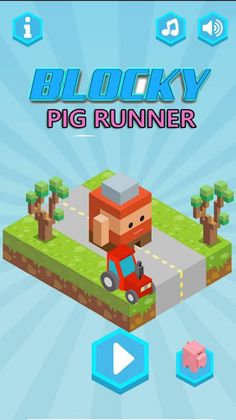 Blocky Pig Runner - Screenshot 2