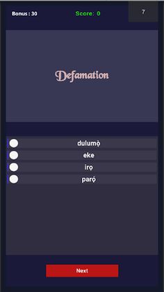 Yoruba-English Quiz - Screenshot 3