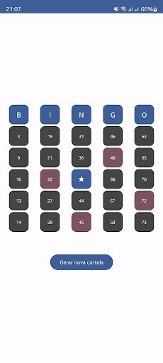 Cartela de Bingo - Screenshot 2