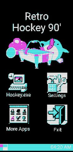 Retro Air Hockey Game 90' - Screenshot 1