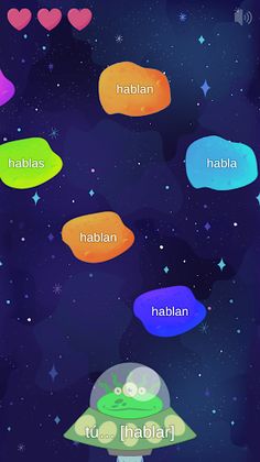 Spanish Verbs Galaxy Game - Screenshot 4