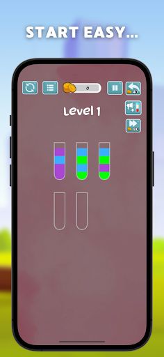 Water Sort Brain Puzzle Game - Screenshot 2