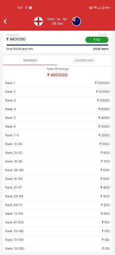 Perfect11 Fantasy Sports App - Screenshot 2
