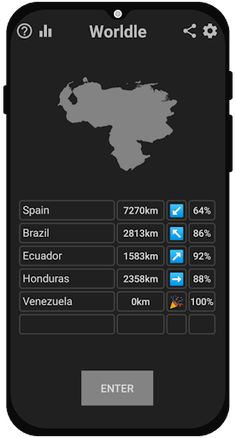 Worldle - Daily country guess - Screenshot 2