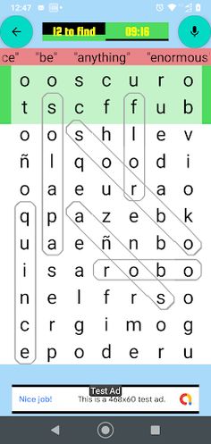 Word Search Game: Spanish - Screenshot 1